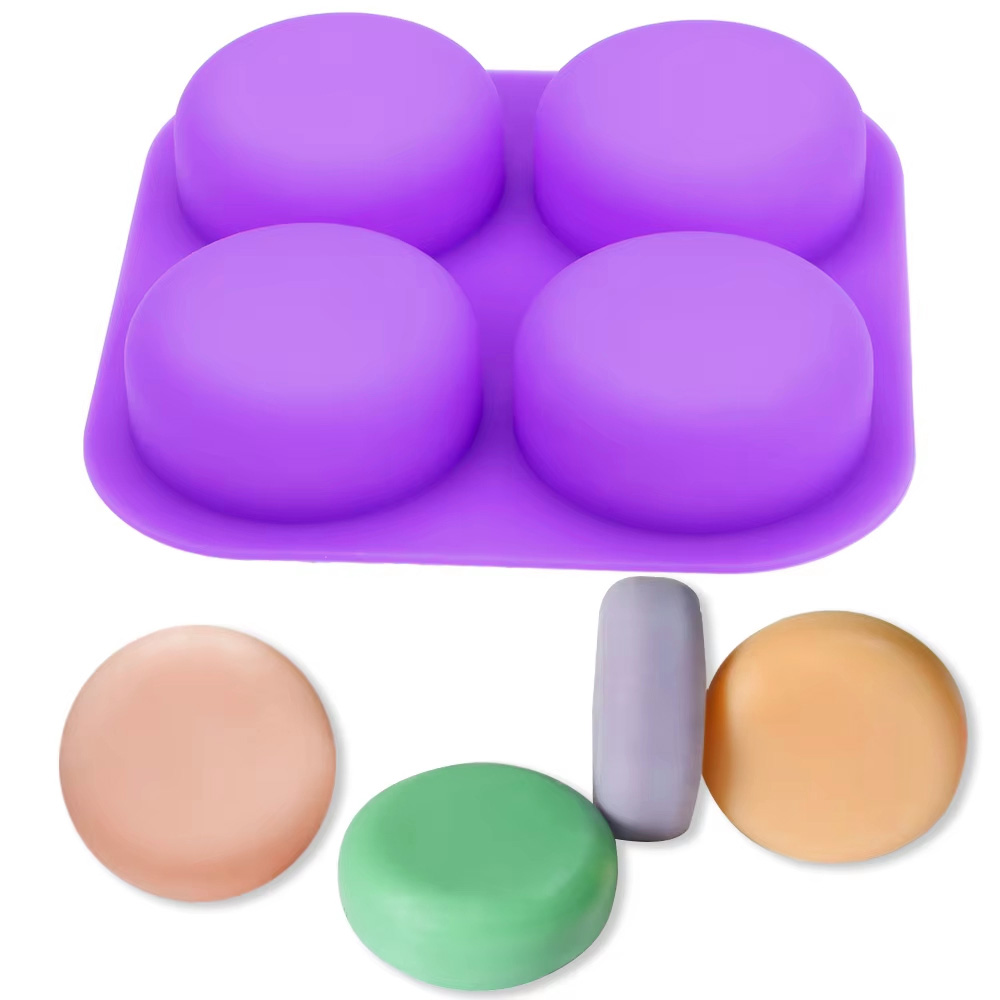 Soap Making Tray - 1-2 Moldes de Silicona Redondos Reutilizables
