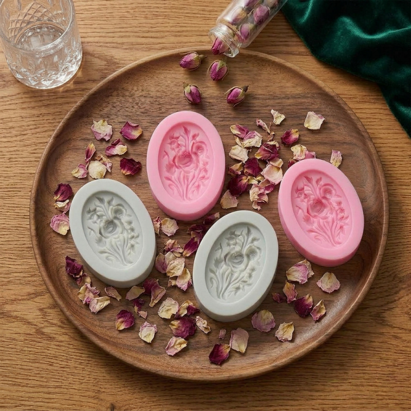 4 moldes de silicona con forma - Soap Making Tray reseña y precio